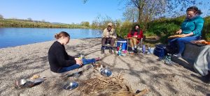 Quartz gather by the shore of the Nith to tell stories, BBQ some fish, and remember the resurrection of Jesus.