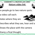 Instructions for meeting up on a video call to share connections with Nature