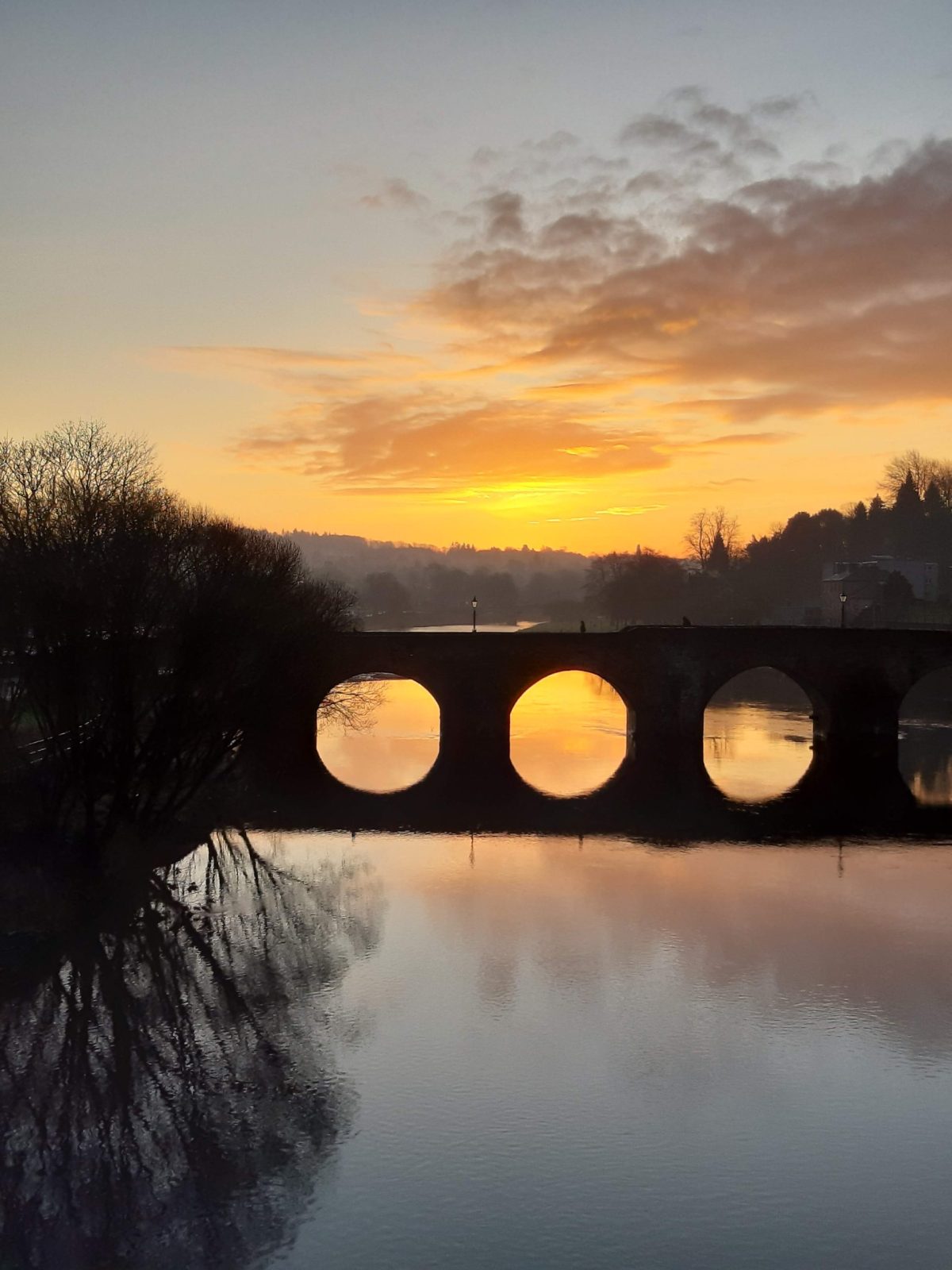 Devorgilla bridge at sunset