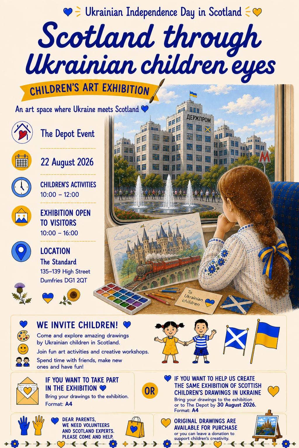 Ukrainian children's art exhibition poster